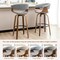 Set of 2/4 Modern Counter & Bar Height Wooden Swivel Bar Stools